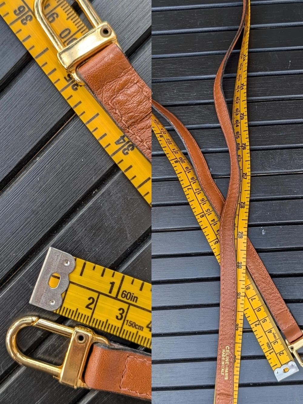 Vintage Celine Paris Brown Leather  Shoulder/ short Crossbody Bag Made in Italy - Picture 13 of 16